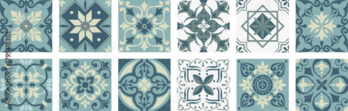 A refined collection of symmetrical flora vector tiles ideal for print-on-demand, packaging, wallpaper, and textile patterns.