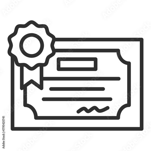Certificate Icon Single Vector Collection 