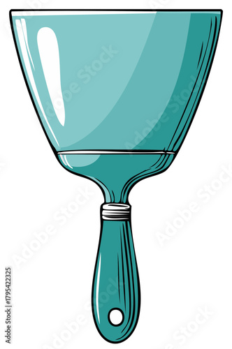 Turquoise Putty Knife Spatula Tool for Home Improvement Construction and Repair Work