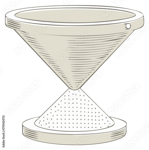 Illustration of pour over coffee maker set, simple coffee brewing method for home use