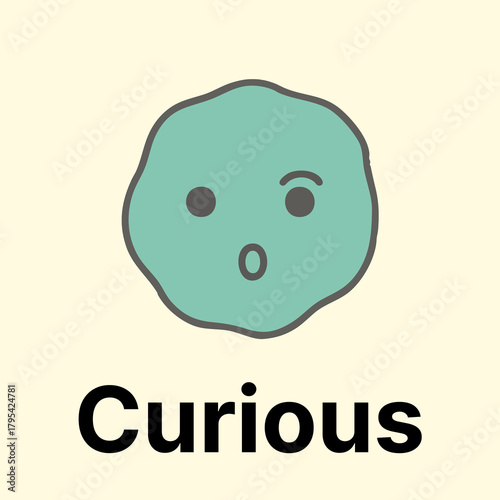 Curious Emotion Icon for UI Design - Question Mark Vector