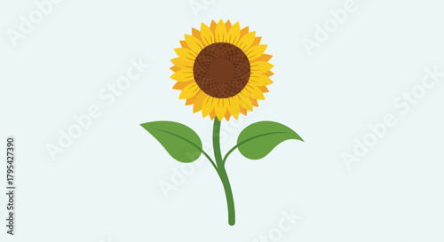Vibrant sunflower illustration, embodying the essence of summertime joy