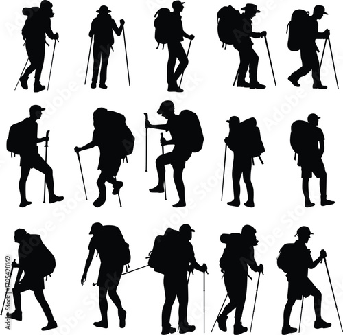 silhouettes of moutan man 