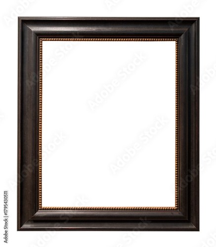 vintage vertical wide black picture frame cutout