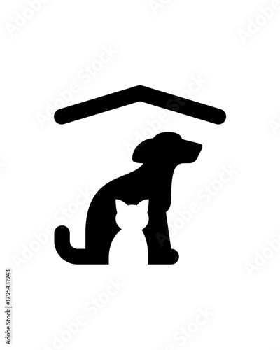 Photography vector illustration of a dog cat, vector, pet, tail, feline, kitten, domestic, w