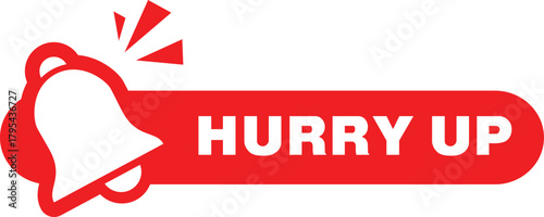 Hurry Up Promotional Banner with Megaphone