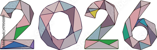 Creative 2026 Design - Geometric Polygonal Numbers