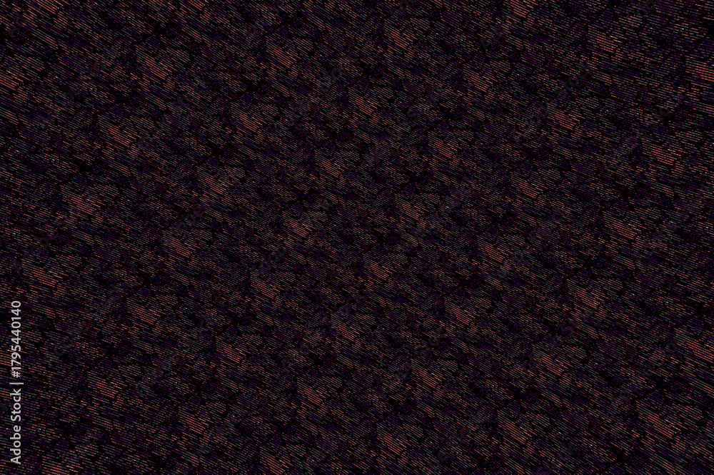 Fototapeta premium Extremely dark black abstract seamless cracked mosaic texture background with subtle red lines
