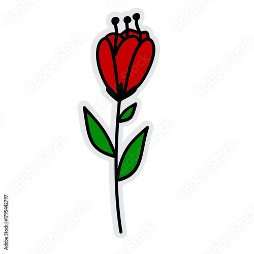 Flower Illustration Sticker