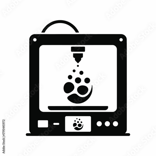 3d printer creating a spherical object with bubbles