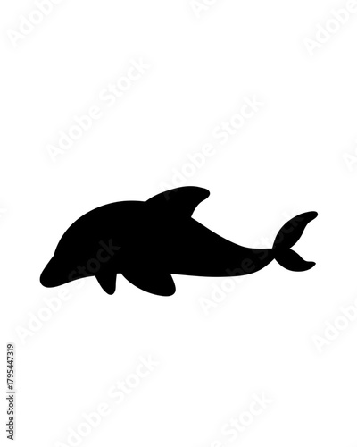 vector illustration of a fish dolphin, fish, sea, vector, cartoon, illustration, ocean, animal, shark, water, silhouette, mammal, whale, tattoo, art, marine, nature, jumping, life, swimming, aquatic, 