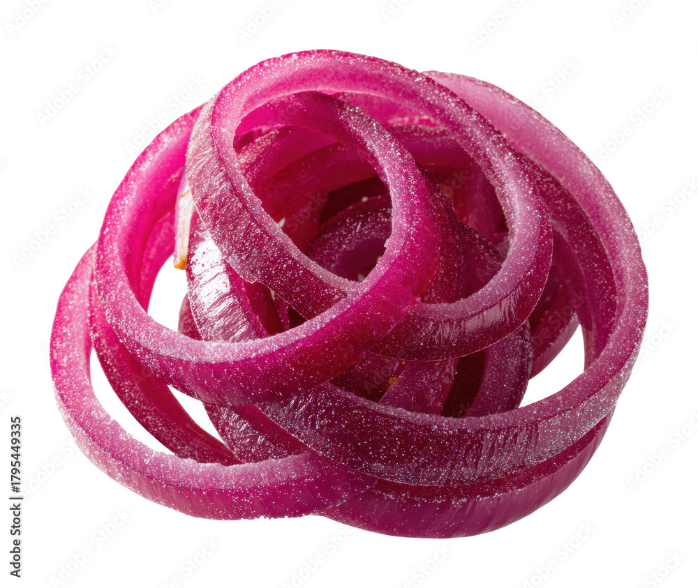 Obraz premium Sliced red onion garnish kitchen counter food isolated on transparent background