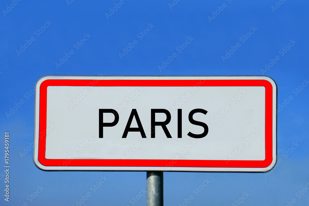 Obraz premium Ortsschild Paris