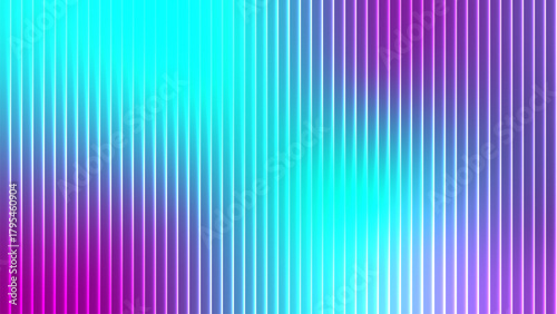 Abstract vertical lines in vibrant neon turquoise and magenta gradient background with subtle light effects