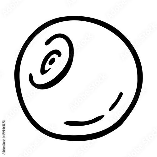 Vector illustration doodle hand drawn blueberry bilberry food fruit berry element black fineliner pen