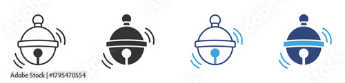 Jingle bell icon set, vector illustration . 
