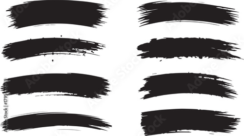 Black Paint Splatter Set – Dirty Ink Stencils, Brush Strokes & Callouts for Graphic Design — Vector Illustration