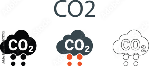 CO2 Emission Cloud Icon
