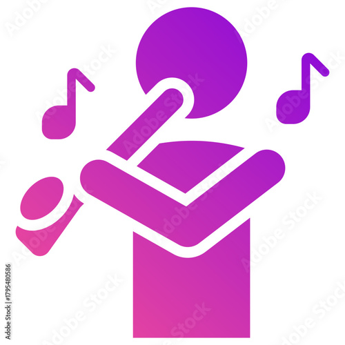 flute gradient fill icon