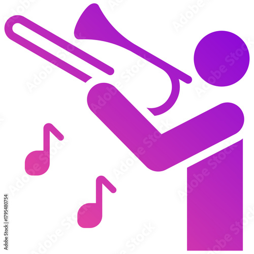 trombone gradient fill icon