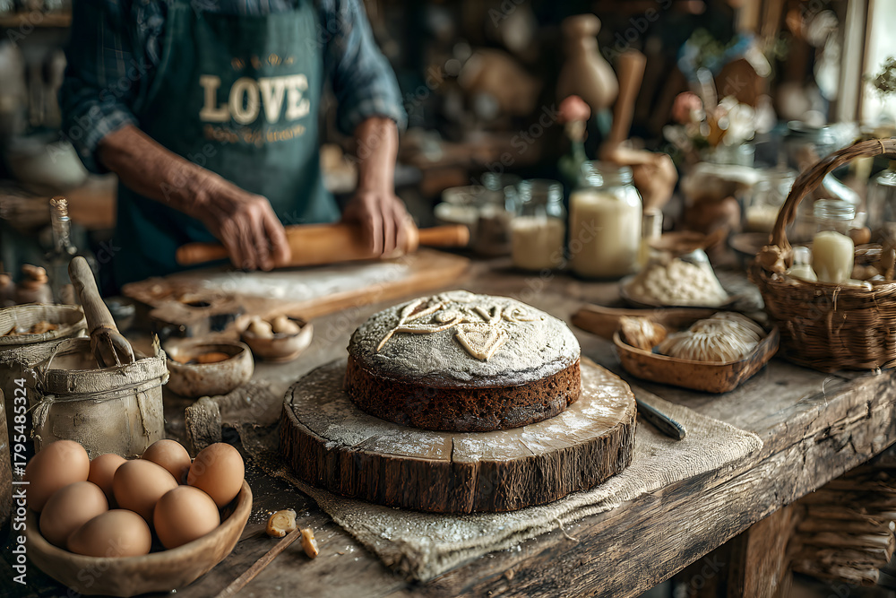 Fototapeta premium Mit Liebe backen