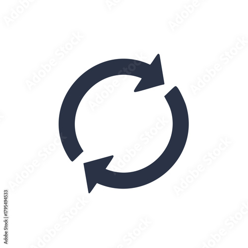 Circular arrows icon representing refresh reload repeat and rotation