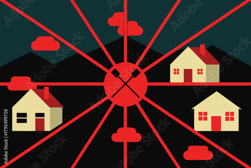Mine Awareness Danger Web Clearing Vector