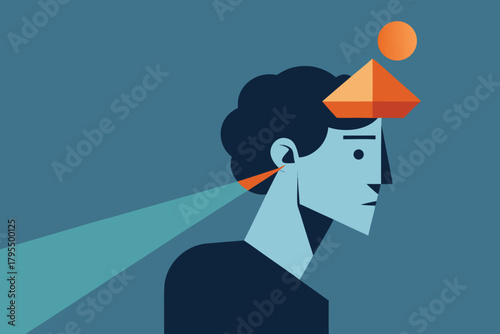 Focused Mind Beam Realistic Vector