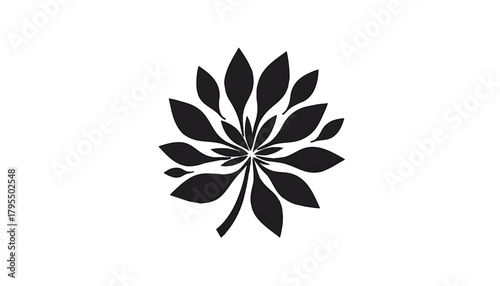 a flower symbol combined with a face silhouette (2)
