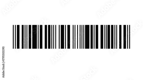 Simple black and white barcode symbol for product identification and scanning