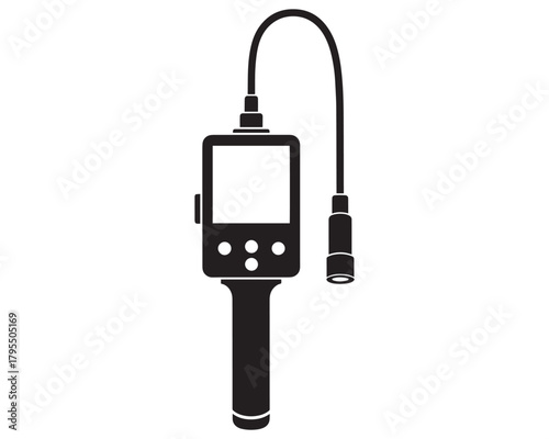 Borescope Endoscope Vector Illustration Inspection Tool Diagnostic Equipment