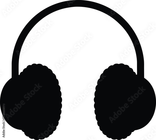 Flat vector illustration of earmuffs on a white background