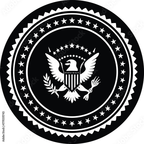 United states presidential seal emblem icon