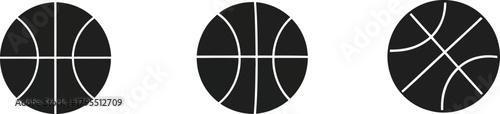 Basketball icons set vector illustration for sport and recreation theme