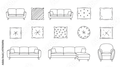 Versatile icon set for digital design and branding applications