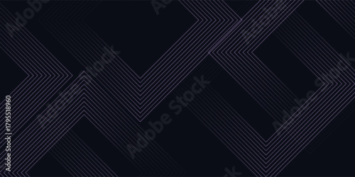 Art & IllustrationAbstract dark futuristic technology banner background. Glowing pink and blue arrow lines graphic design. Modern geometric lines pattern. Suit 