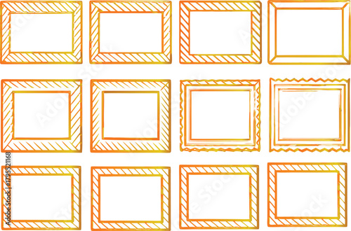 Creative hand-drawn frame collection offers a unique artistic flair, perfect for adding a personal touch to your photos, designs, and presentations, adding style and distinction
