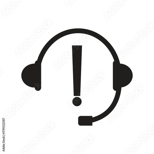 Call center icon, online customer support symbol. Contact Our Customer Service. The Headphone logo can be used for companies and more.