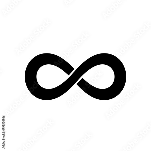 Black infinity symbol
