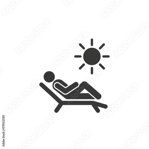 Person relaxing on a lounge chair under the sun