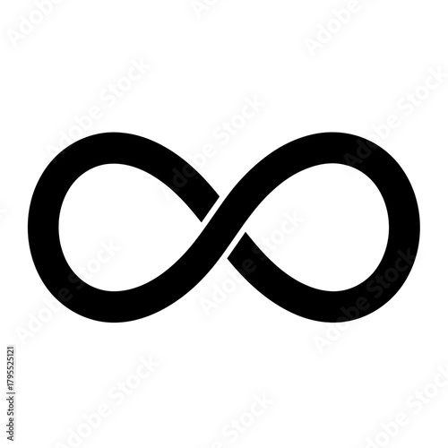 Black infinity symbol