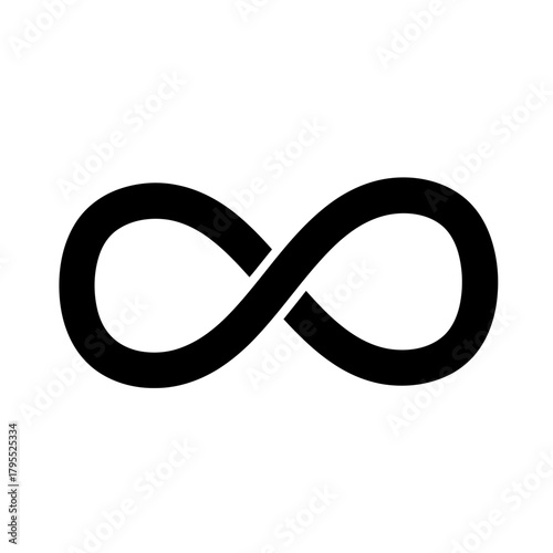Black infinity symbol