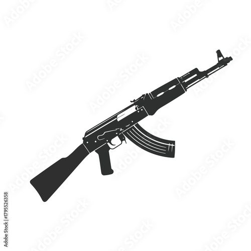 Silhouette of an ak47 assault rifle