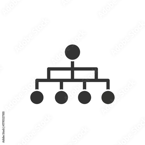 Black silhouette of an organizational chart or flowchart