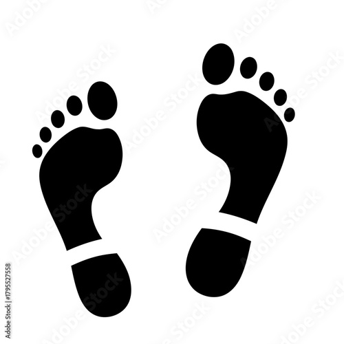 Two black footprints
