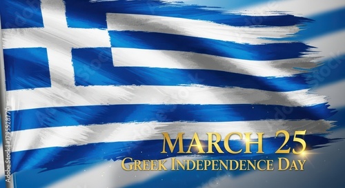Greek Independence Day Celebration. Ai generation