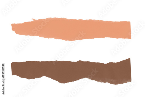 Wallpaper Mural Peach and Brown Torn Paper Strips with Rough Edges — Ripped Paper Texture Set Torontodigital.ca