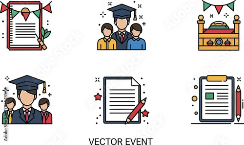 Celebration of graduation with diplomas and festive decor, symbolizing achievement and success.