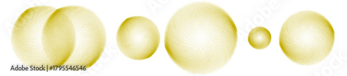 Yellow abstract sphere shapes.