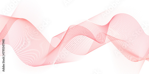 Dynamic minimal smoke sound line. Energy abstract smooth colorful gradient frequency isolated element creative blend. Science tech swirls with thin twisted connected vibration simple grid.	